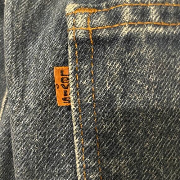 VINTAGE Levi’s Orange Tab Jeans Mens 36x34 Blue Faded 80s Boot Cut 20517 0217 - Picture 9 of 12